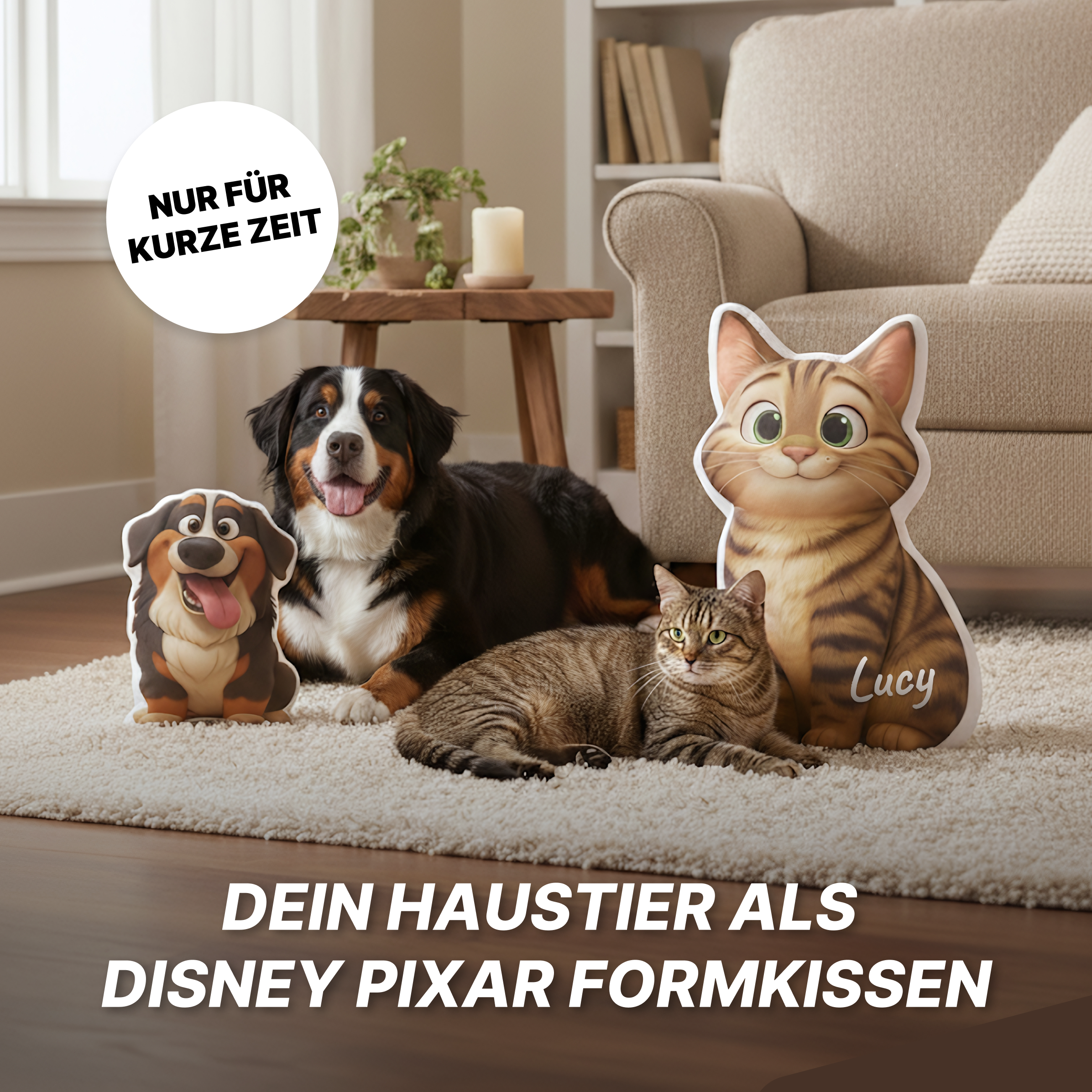 Coussin en forme d’animal (Style Disney Pixar)
